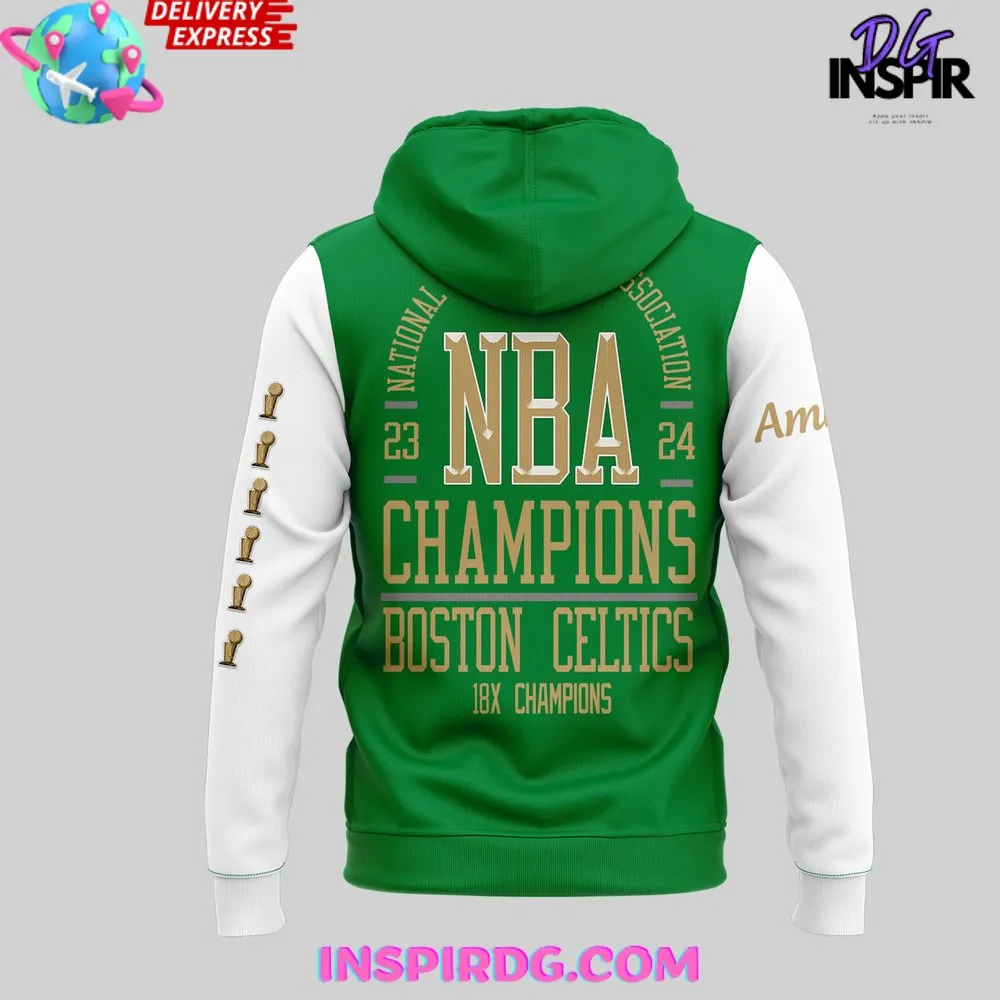 -Boston Celtics 18X NBA Champions Special Green Hoodie