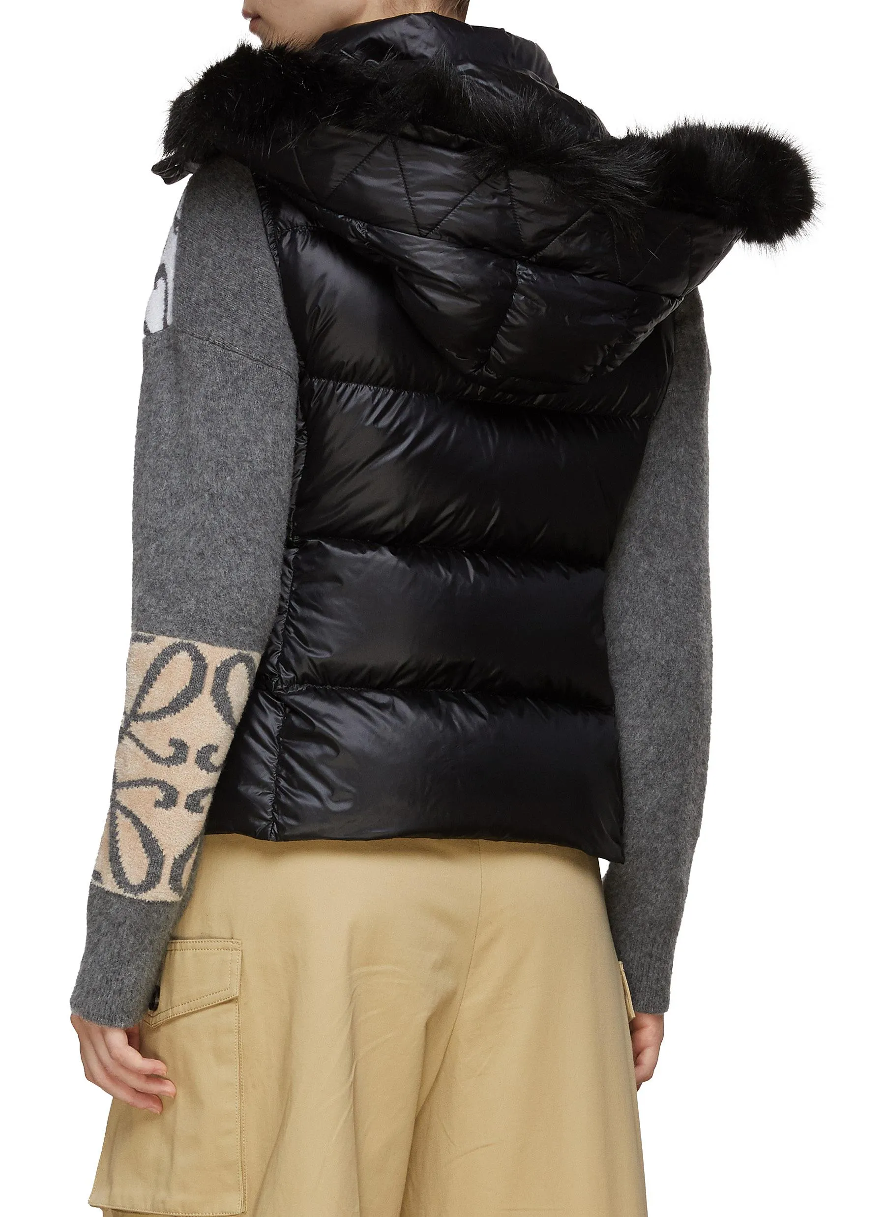 -----------MONCLER ---- ------------ ----Gallinule Faux Fur Hooded Vest --