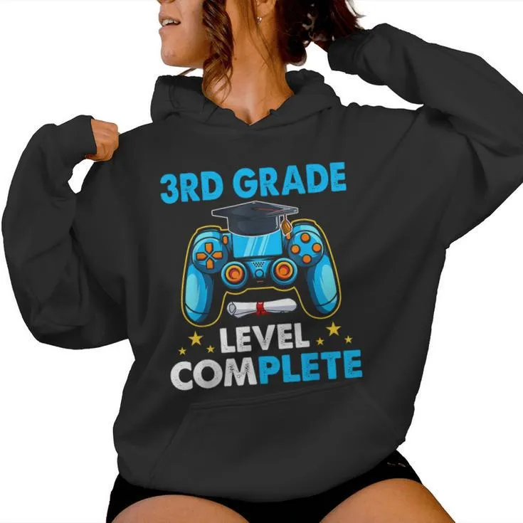 3Rd Grade Level Complete Last Day Of School Graduate Boys Women Hoodie