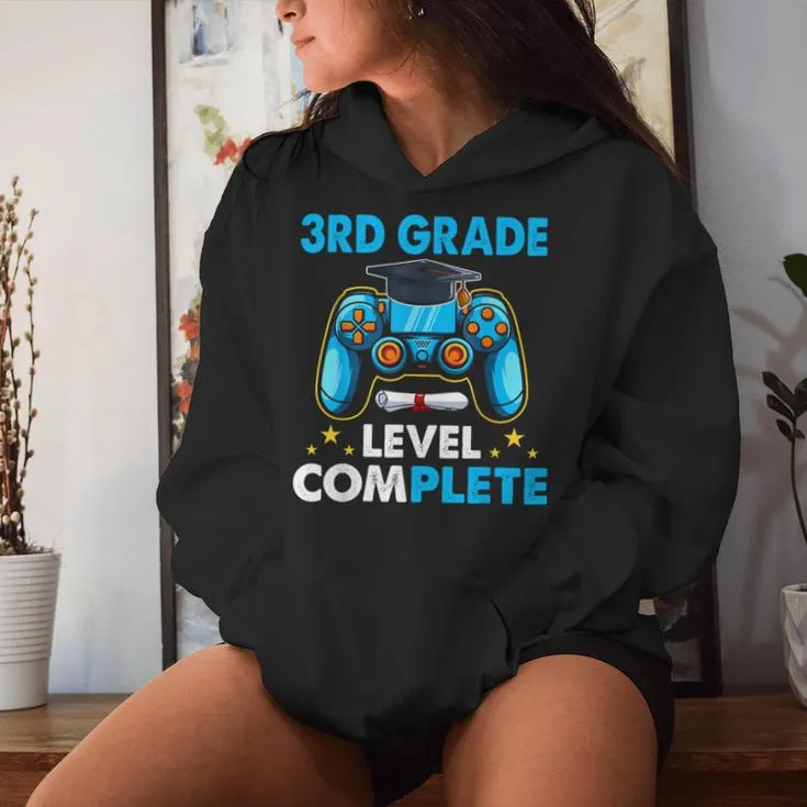 3Rd Grade Level Complete Last Day Of School Graduate Boys Women Hoodie