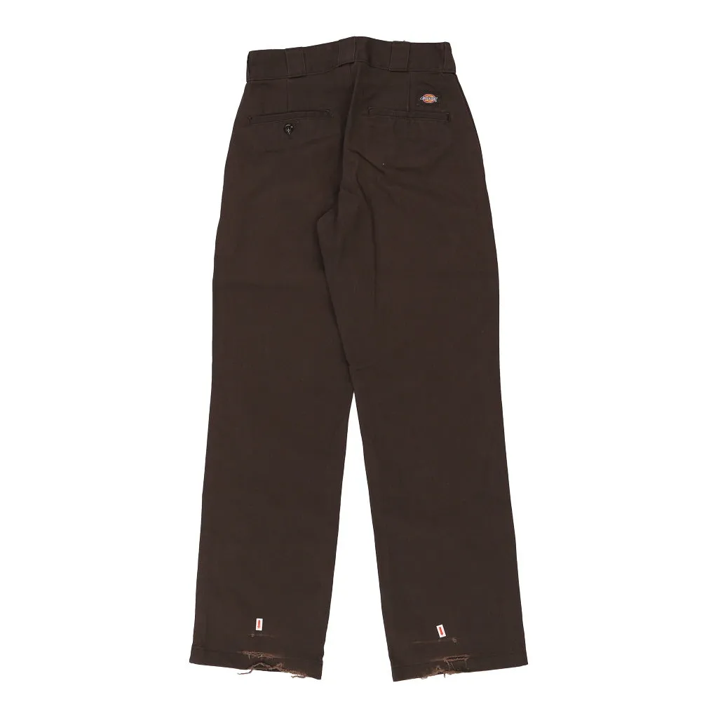 874 Dickies Trousers - 28W UK 8 Brown Cotton Blend