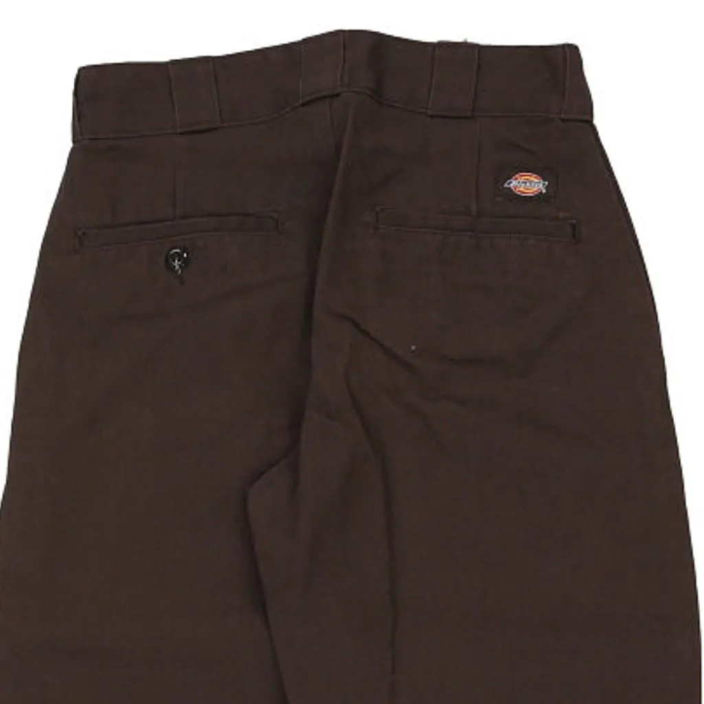 874 Dickies Trousers - 28W UK 8 Brown Cotton Blend