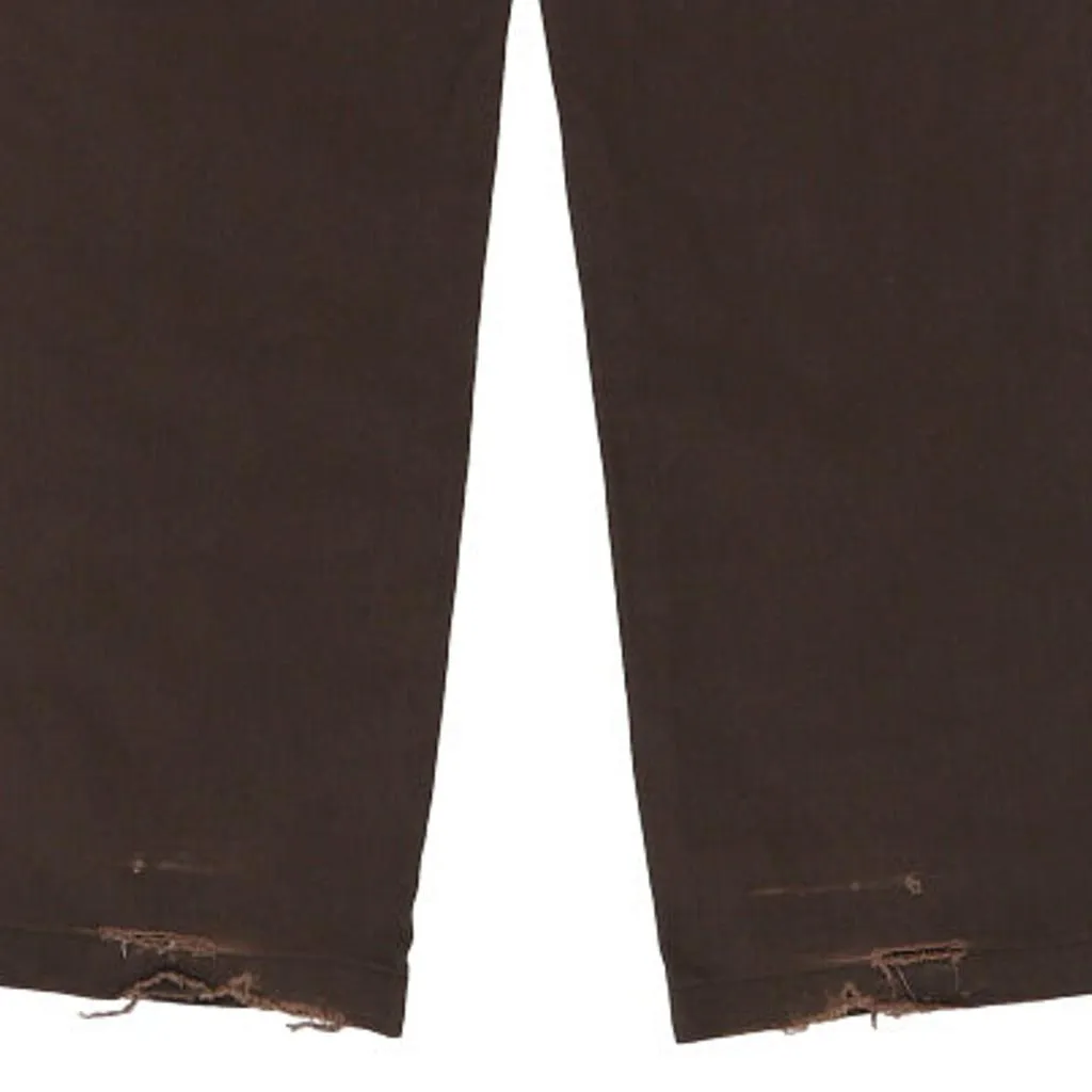 874 Dickies Trousers - 28W UK 8 Brown Cotton Blend