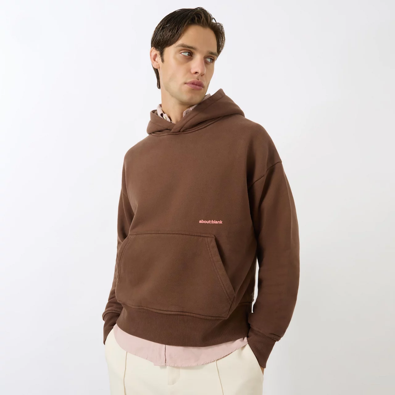 ABOUT:BLANK Box Logo Hoodie - Brown