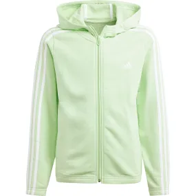 adidas - Essentials 3-Stripes Full-Zip Hoodie Girls semi green spark