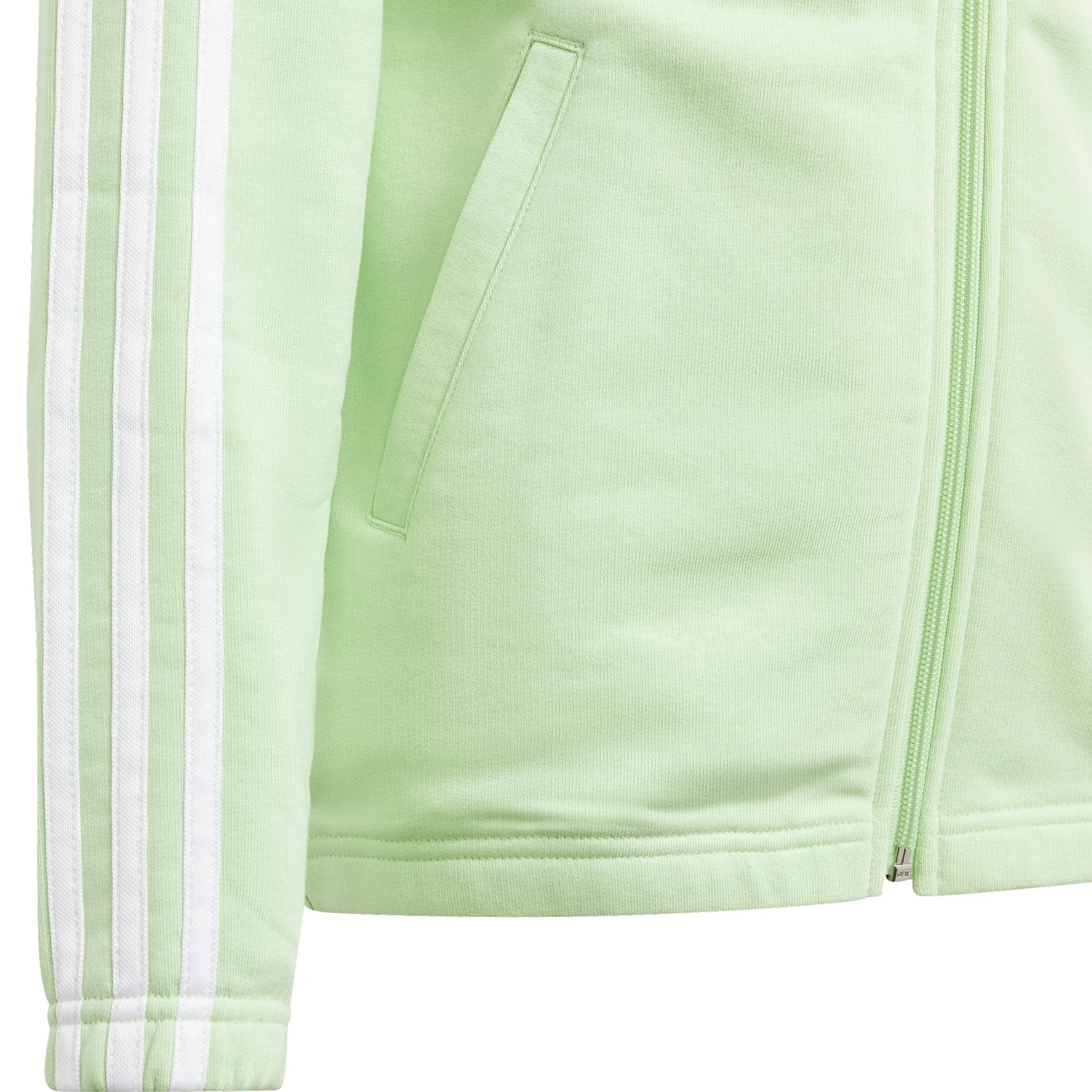 adidas - Essentials 3-Stripes Full-Zip Hoodie Girls semi green spark