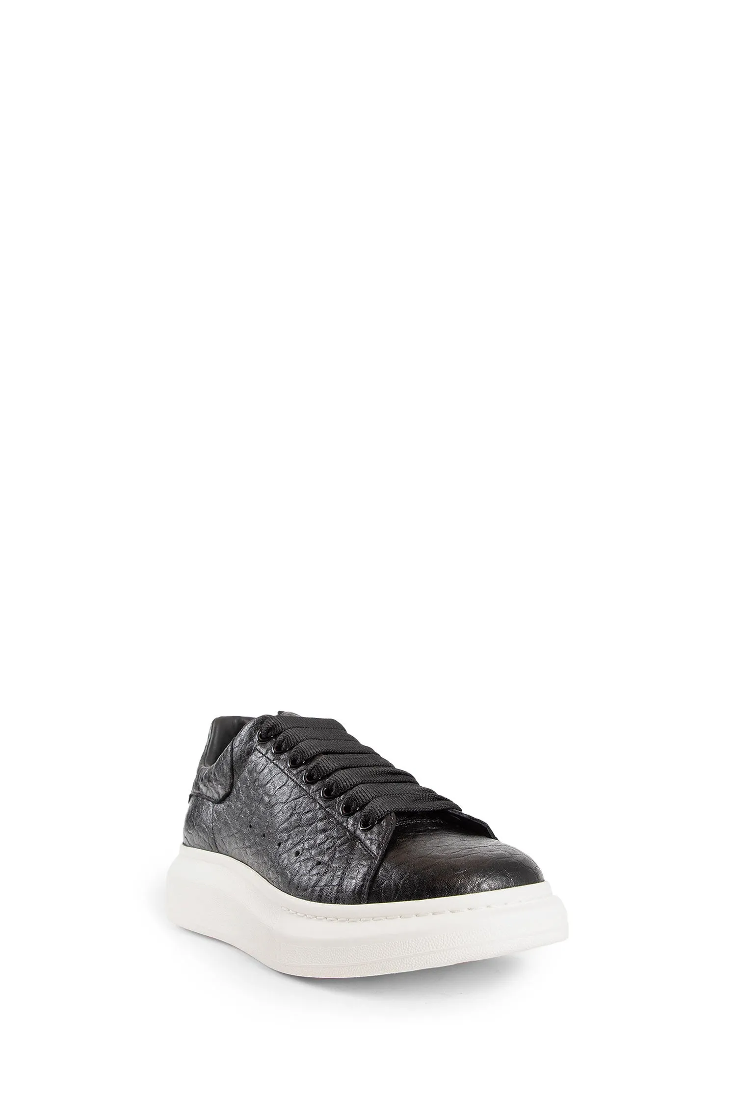 alexander mcqueen oversized grained leather sneakers