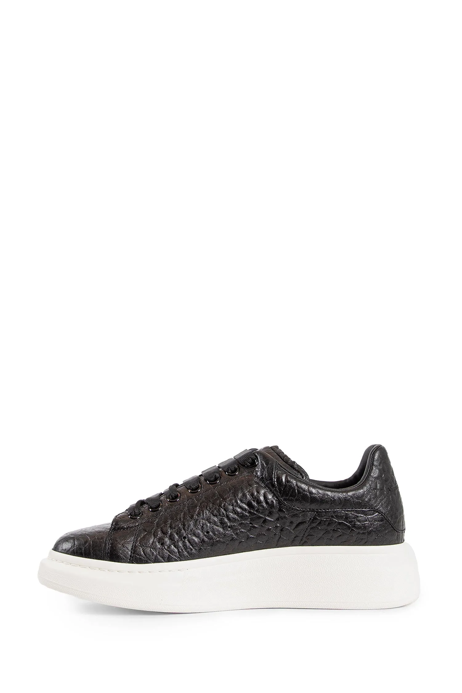 alexander mcqueen oversized grained leather sneakers