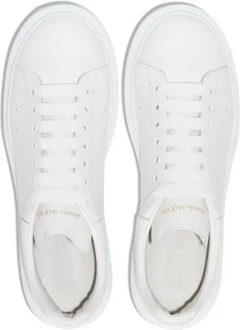 Alexander McQueen Oversized leather sneakers White