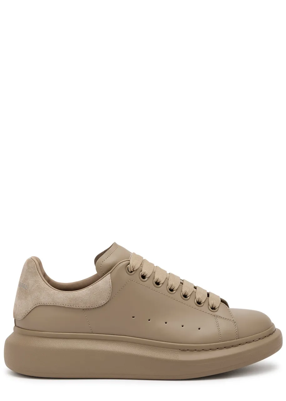 ALEXANDER MCQUEEN Oversized panelled leather sneakers  -                         -                     -                