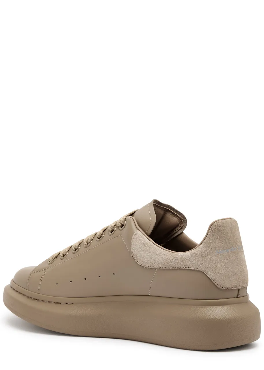 ALEXANDER MCQUEEN Oversized panelled leather sneakers  -                         -                     -                