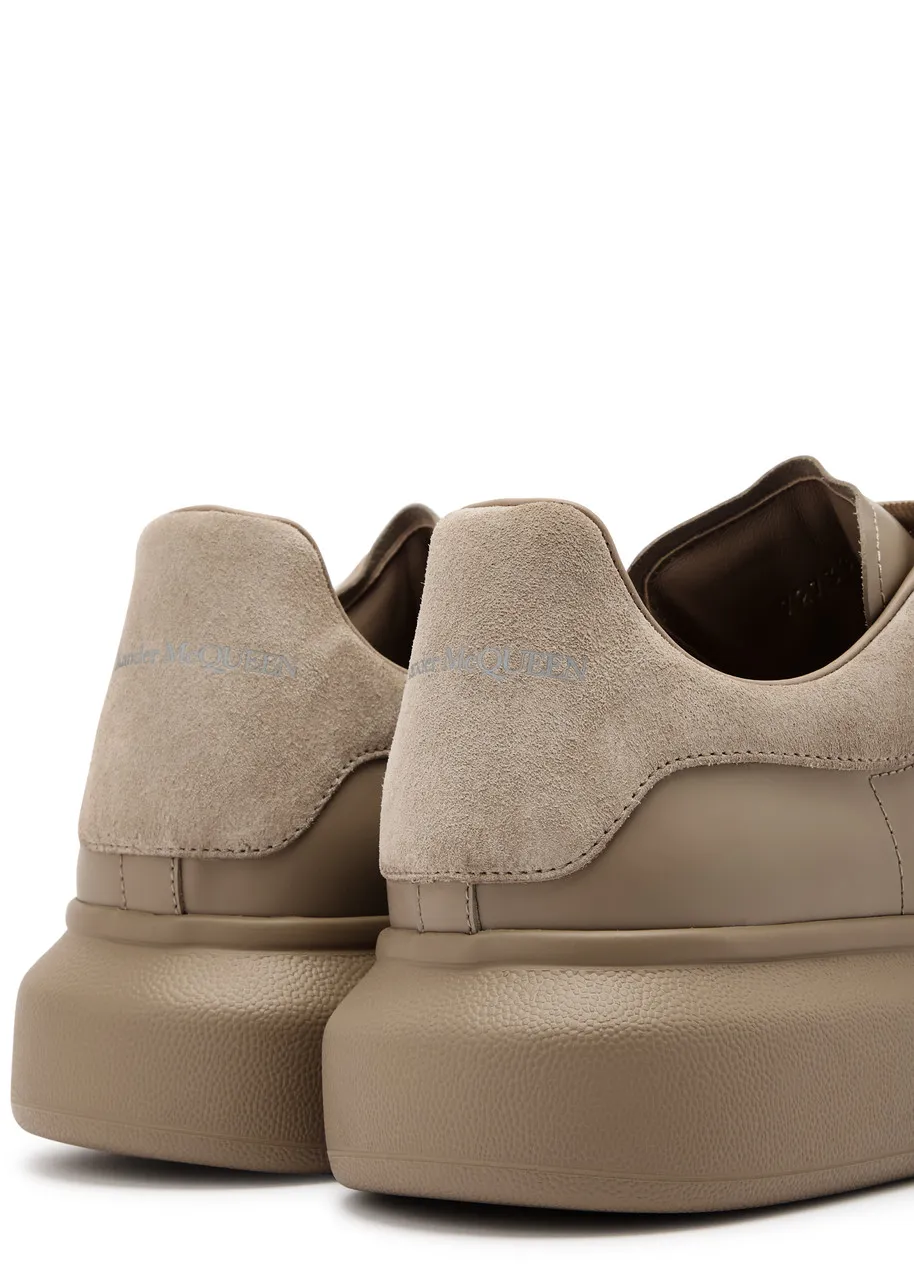 ALEXANDER MCQUEEN Oversized panelled leather sneakers  -                         -                     -                