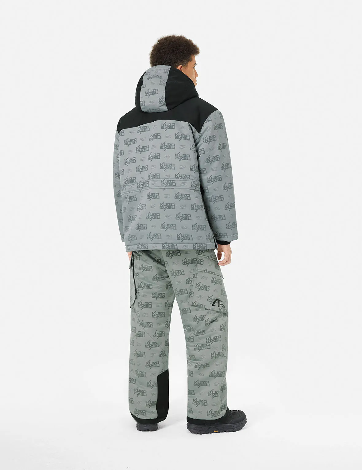 Allover Logo Jacquard Wide-leg Padded Ski Joggers