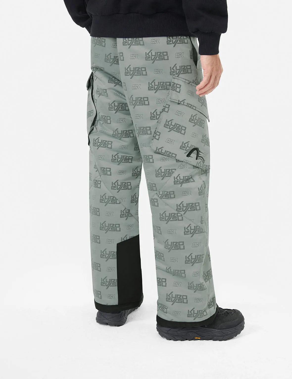 Allover Logo Jacquard Wide-leg Padded Ski Joggers