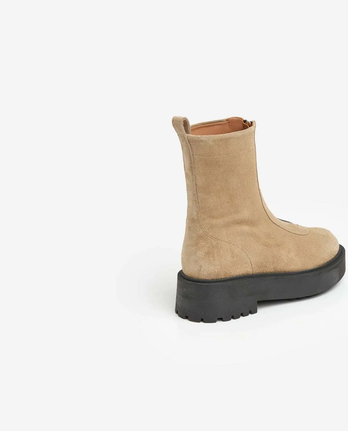 Alma Sand Suede Boot - Cream