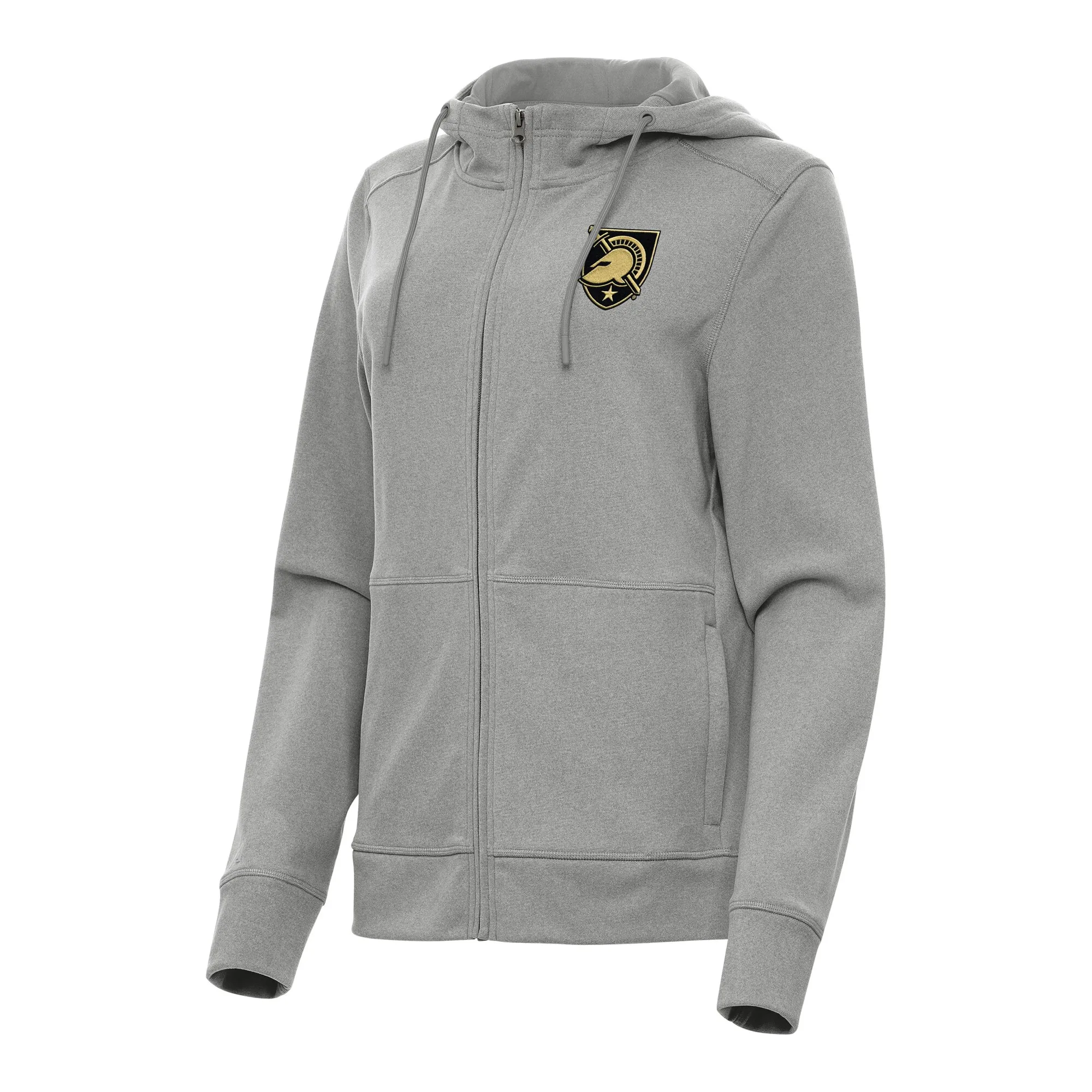 Antigua Army Black Knights Women's Heather Gray Seeker Full-Zip Hoodie