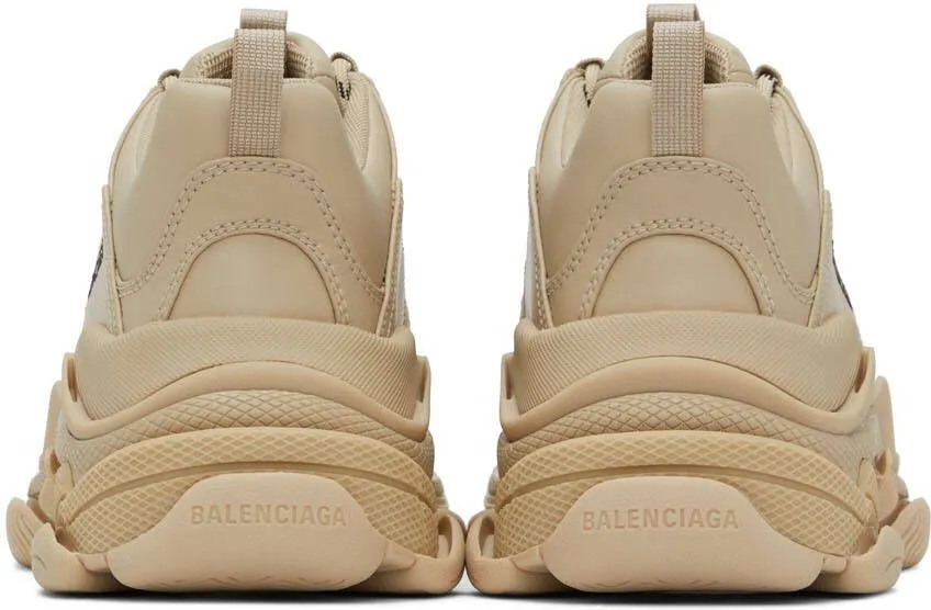 Balenciaga Beige Triple S Low-Top Sneakers