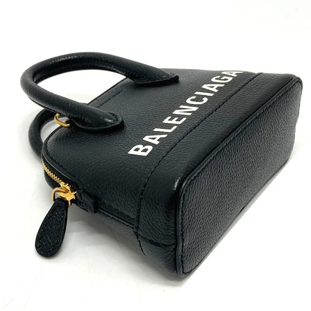 BALENCIAGA Shoulder Bag Bag 2WAY handbag logo Villetop leather 639756 black Women