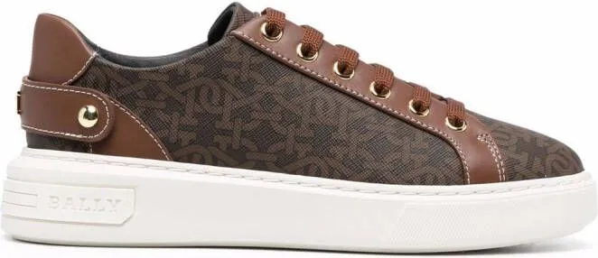 Bally Malya monogram-print sneakers Brown