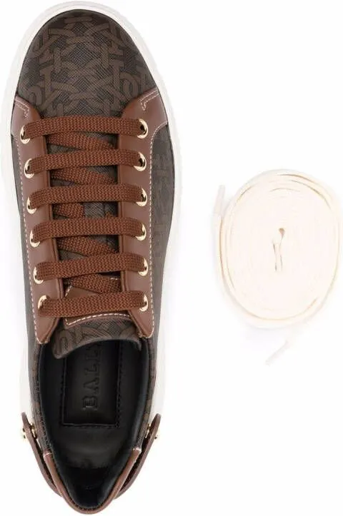 Bally Malya monogram-print sneakers Brown