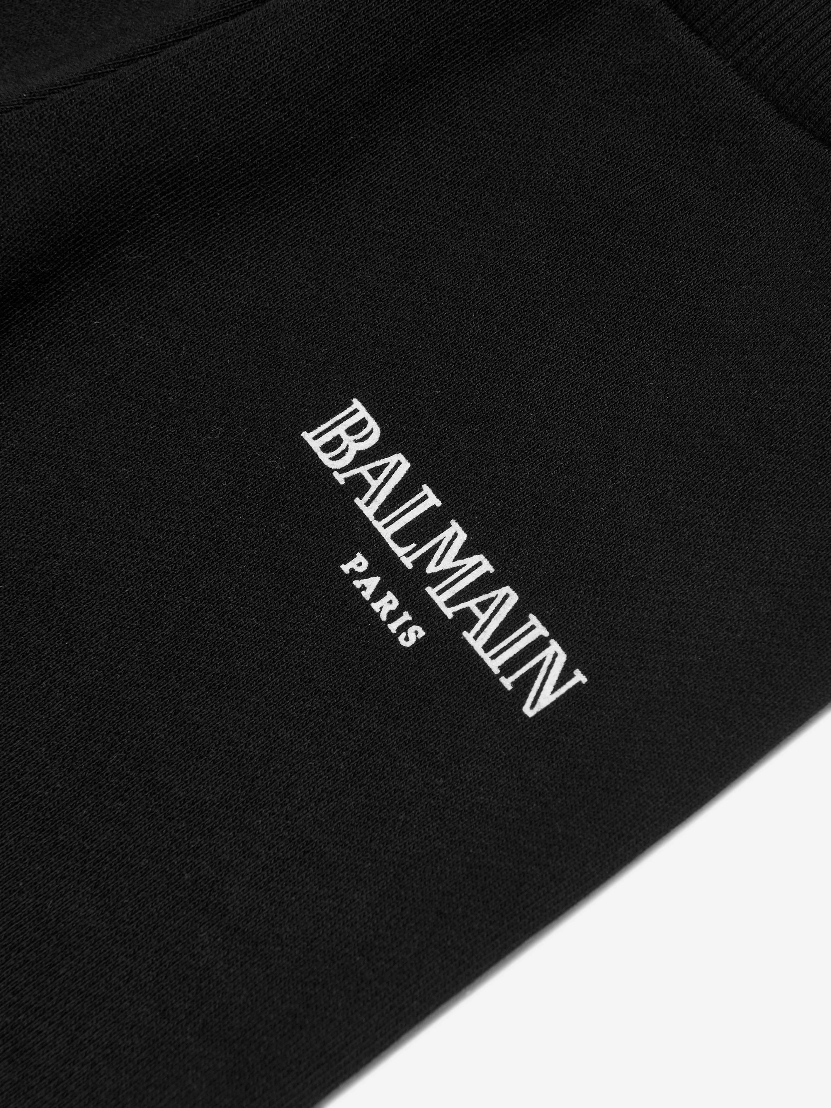 Balmain Baby Paris Logo Joggers in Black