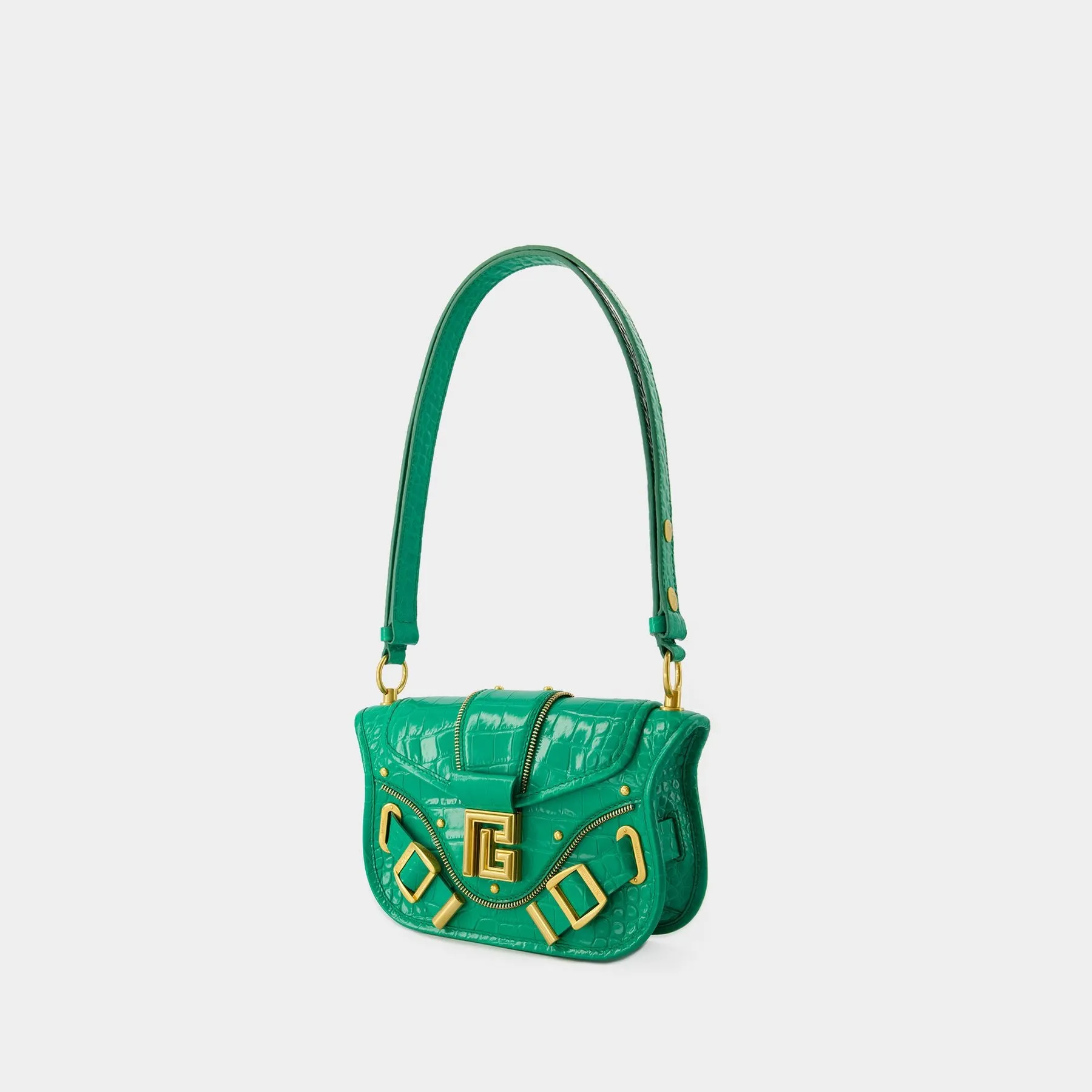 Balmain  Blaze Shoulder Bag - Balmain - Leather - Green