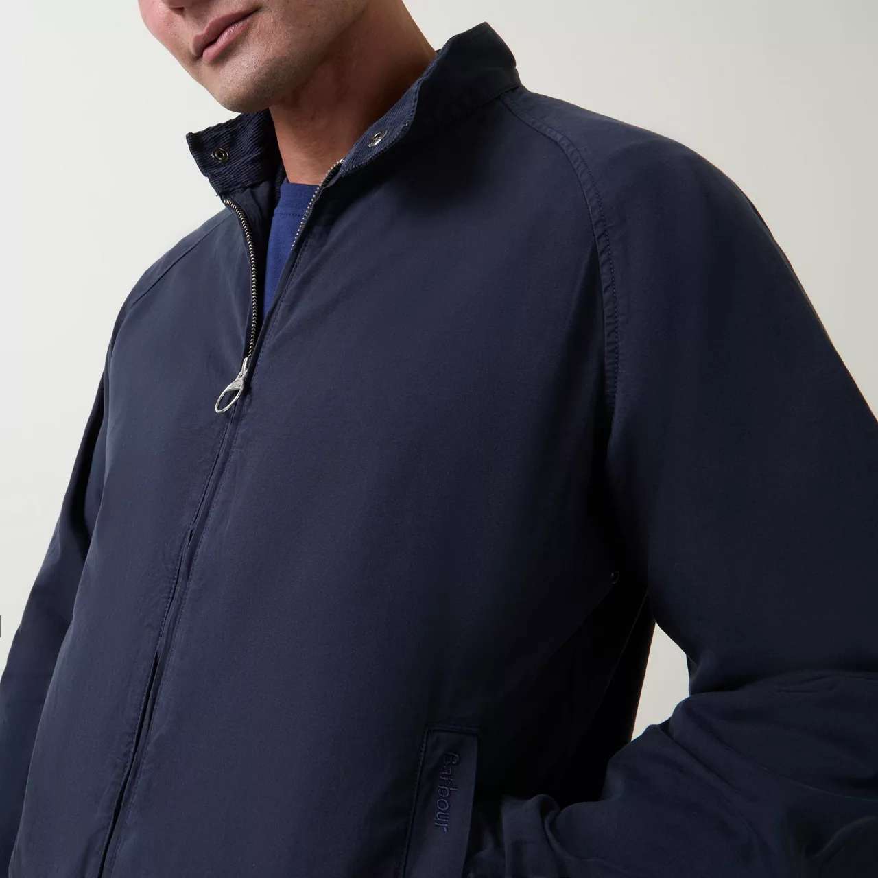 BARBOUR Royston Zip-Up Jacket - Navy