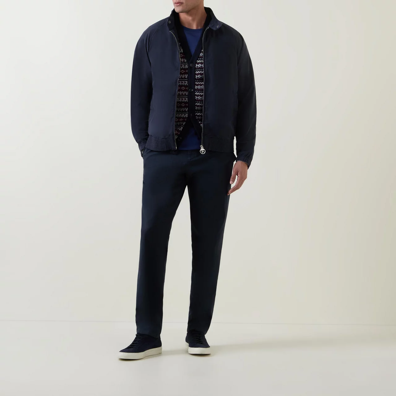 BARBOUR Royston Zip-Up Jacket - Navy