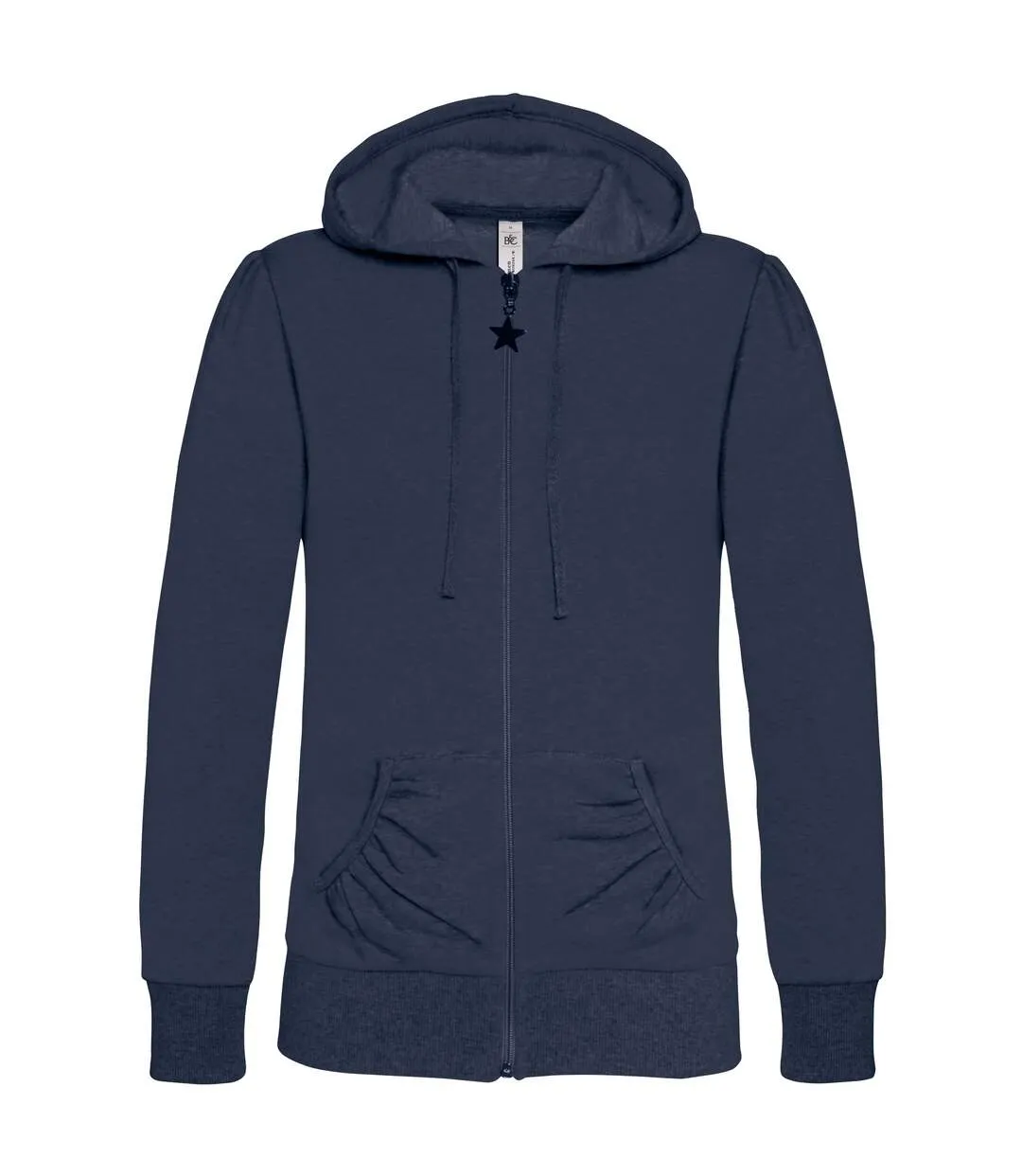 B&C Wonder Women Full Zip Hooded Sweatshirt / Hoodie (Navy Blue) - UTBC2014