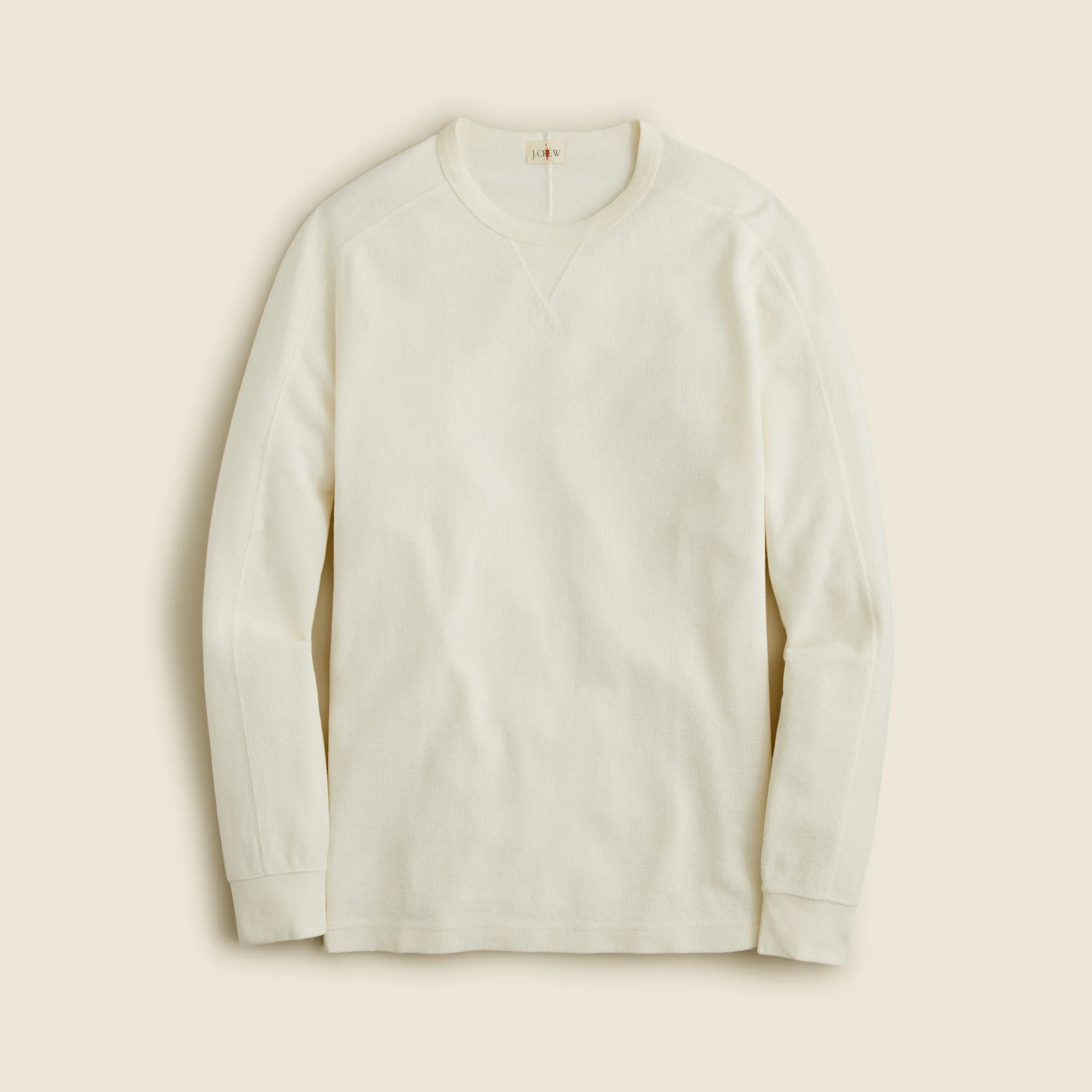 Beach thermal crewneck in linen-cotton blend