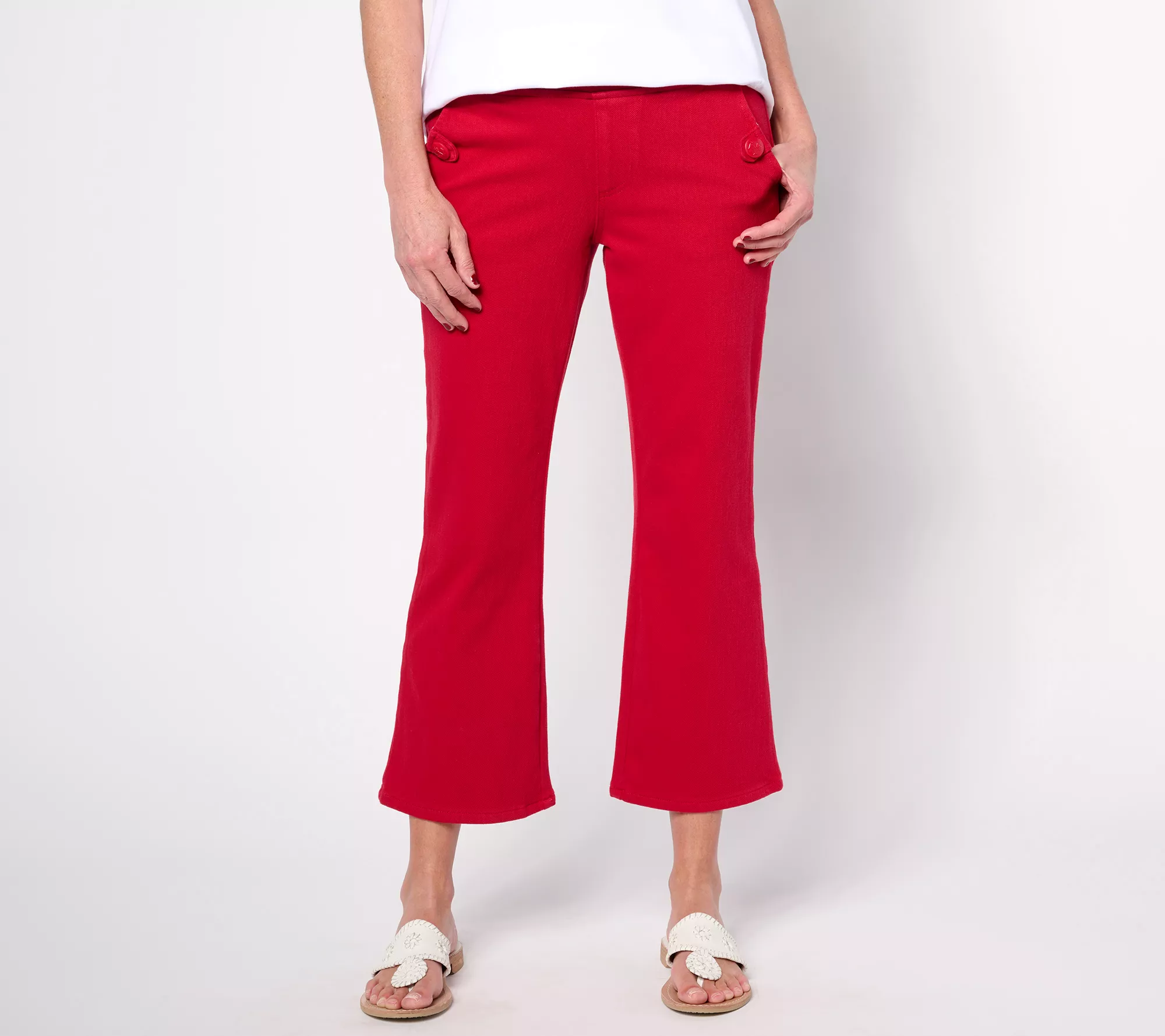 Belle by Kim Gravel Petite Flexibelle Sailor Boot Cropped Pant