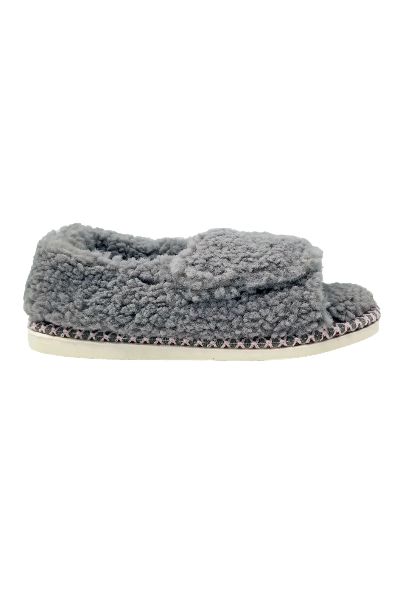 Berber Adjustable Fullfoot Open Toe Slipper