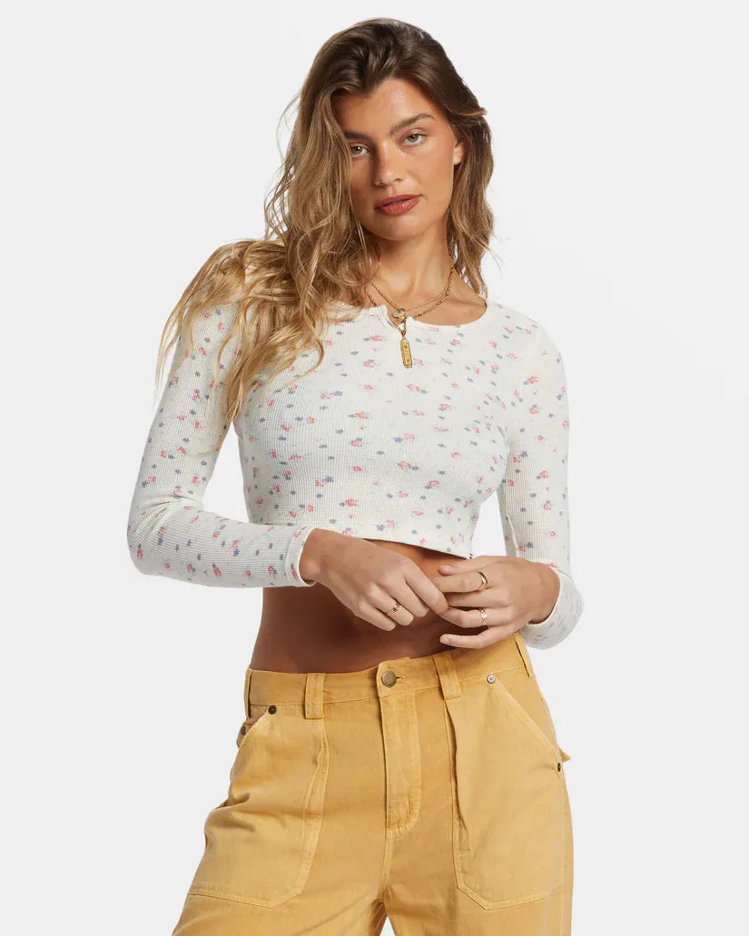 Billabong Reese Thermal Long-Sleeve Cropped Top