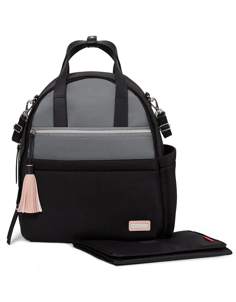 Black & Grey Skip Hop Nolita Backpack Changing Bag