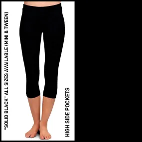 Black Carpi Length Leggings