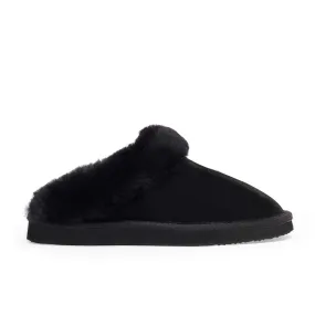 Black Wedge Slipper