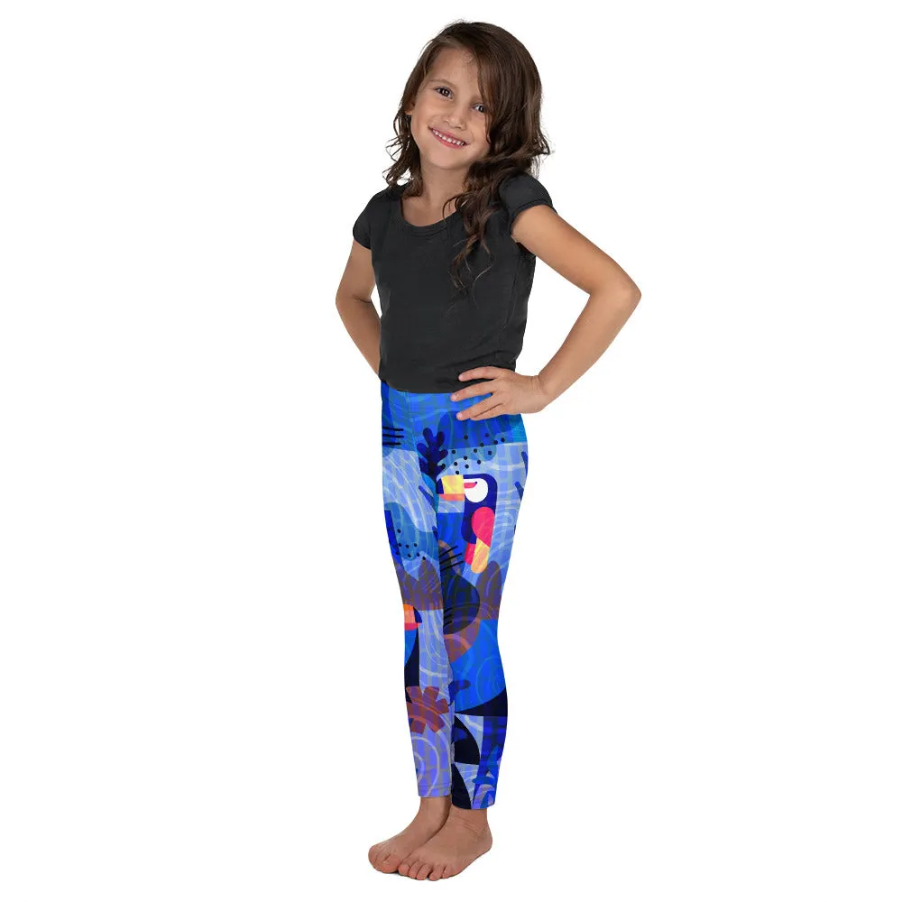 Blue Abstract Kid's Leggings