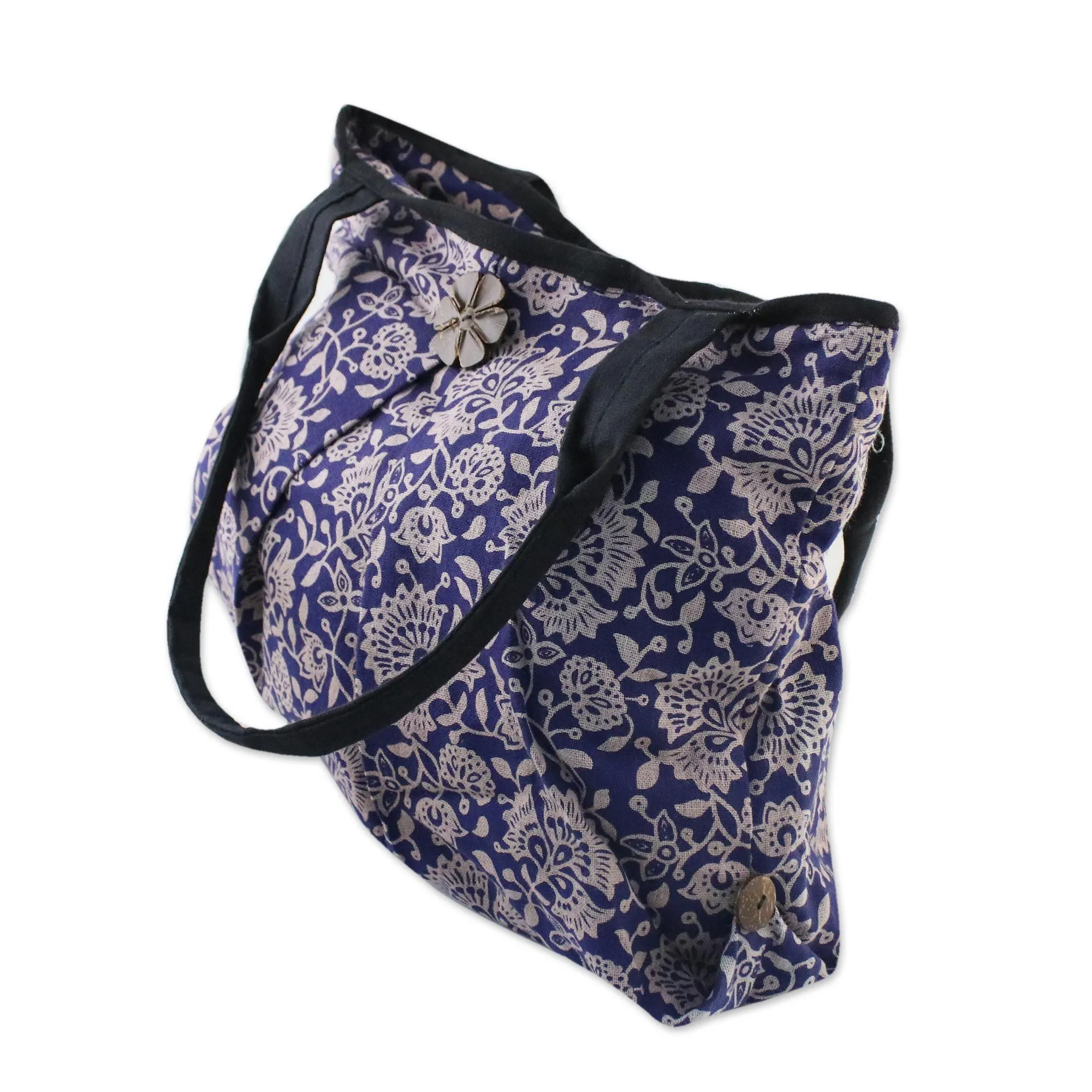 Blue Cotton Handcrafted Shoulder Bag