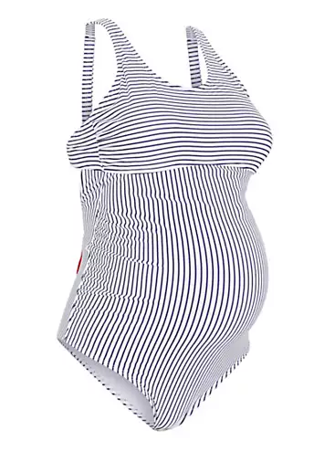 bonprix Tie Back Striped Maternity Swimsuit | Grattan