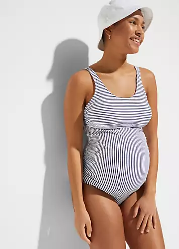 bonprix Tie Back Striped Maternity Swimsuit | Grattan