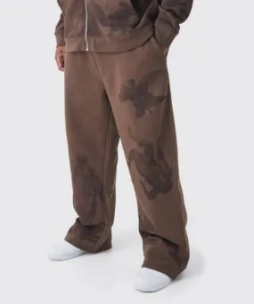 boohoo Mens Plus Relaxed Renaissance Print Joggers