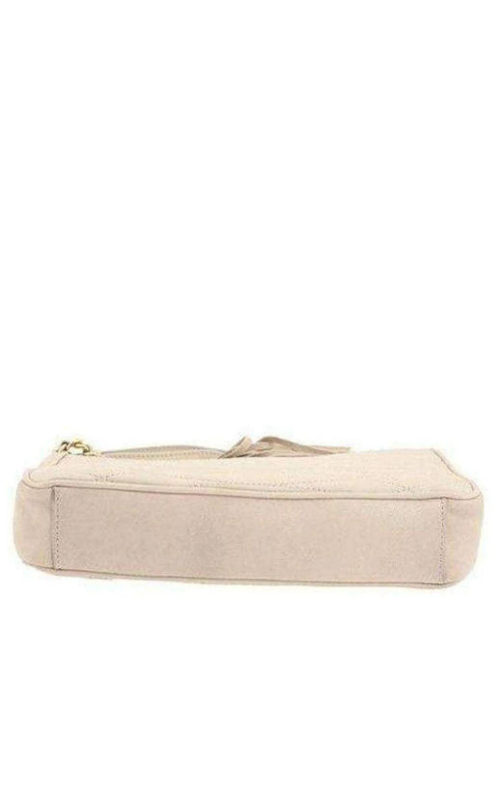 Bridget Beige Quilted Faux Leather Shoulder Bag