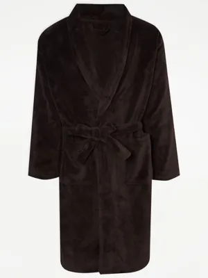 Brown Fleece Dressing Gown | Men | George at ASDA