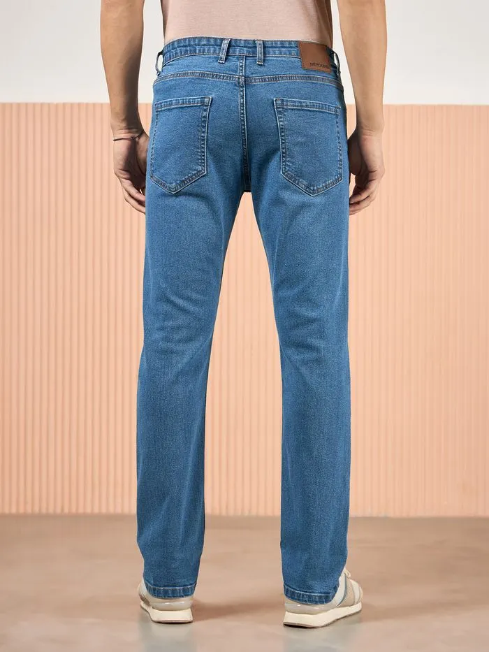 Buy Soft Blue Regular Fit Mens Jeans Online in India -Beyoung