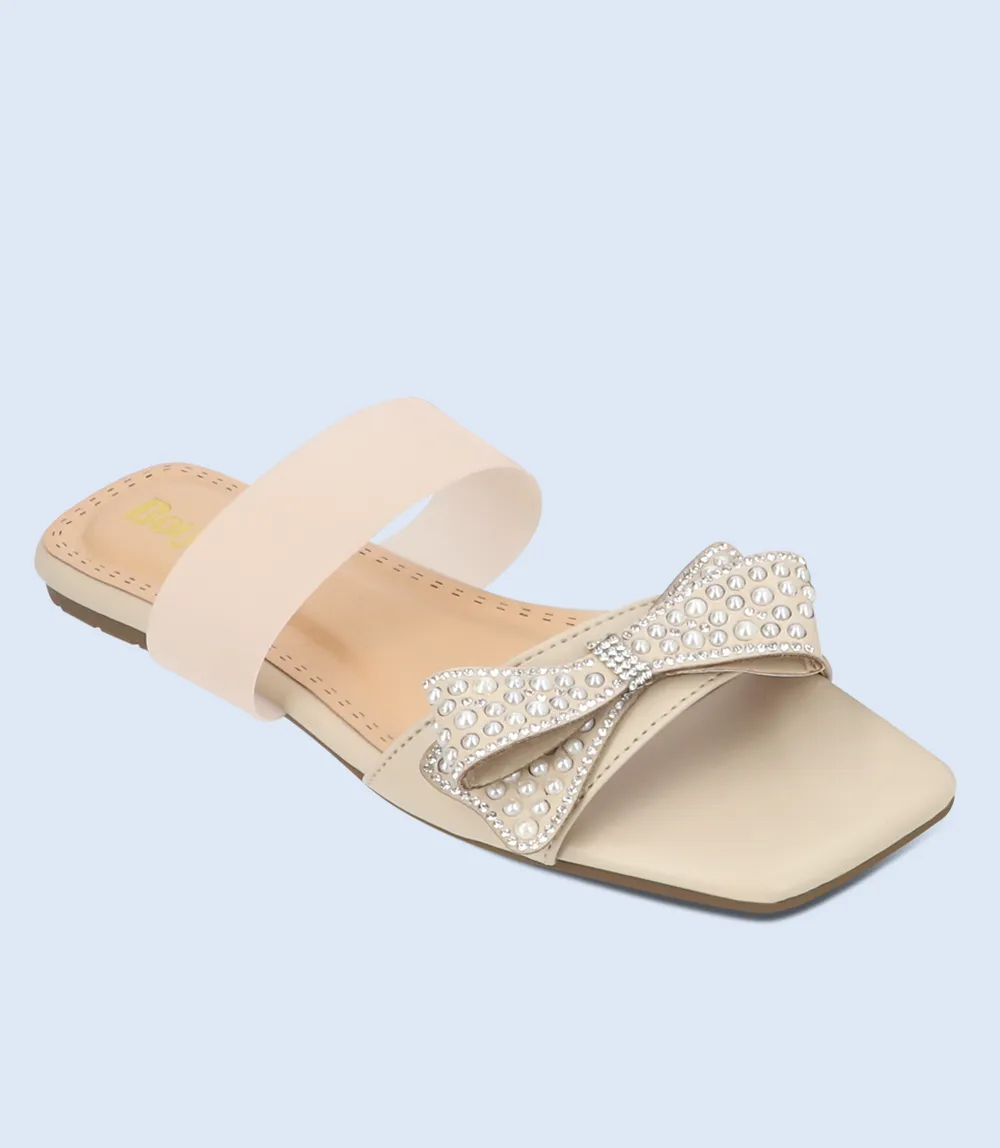 BW9322-BEIGE-Women Slipper