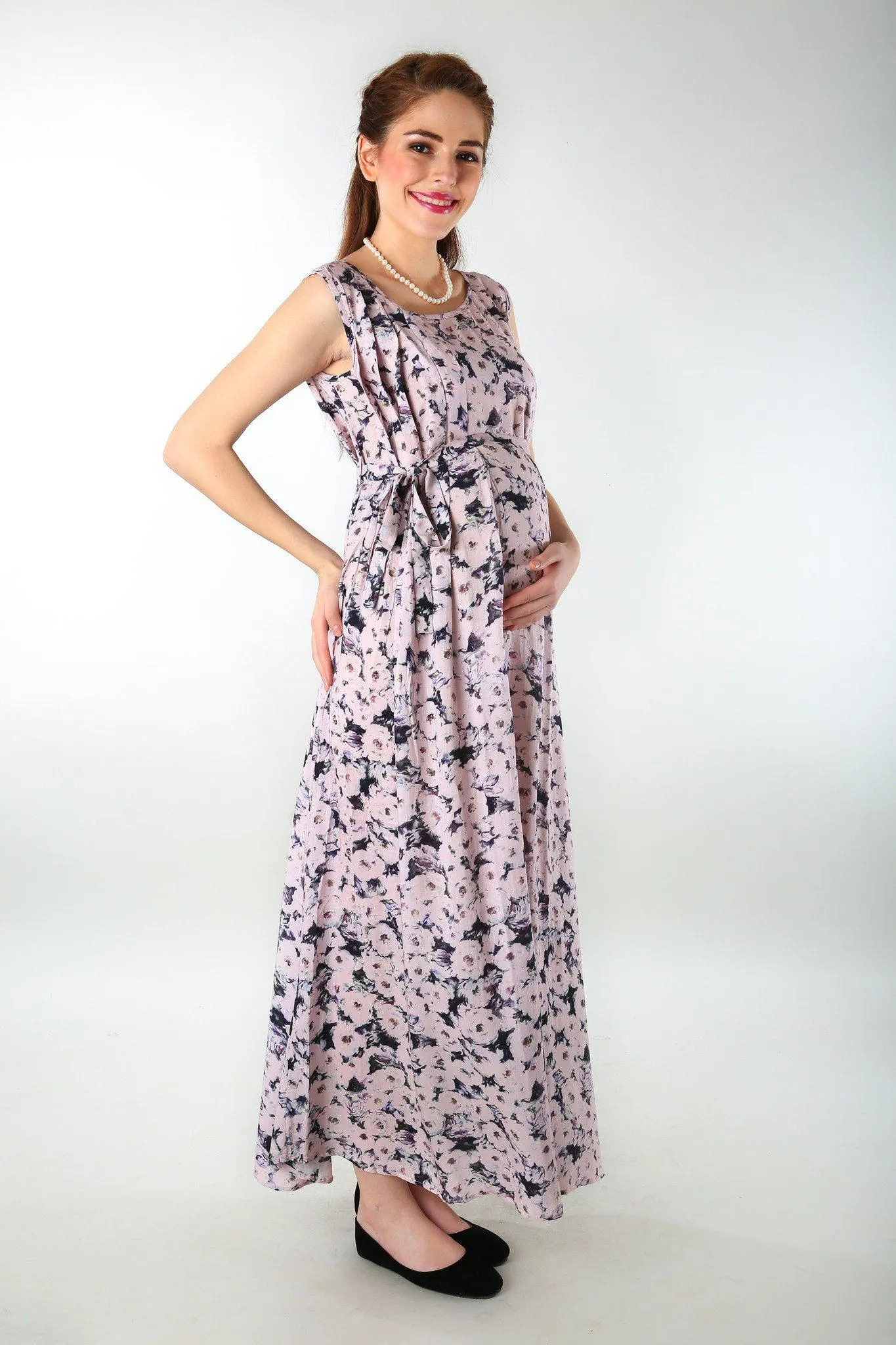 Cameo Pink Flair Maternity Dress