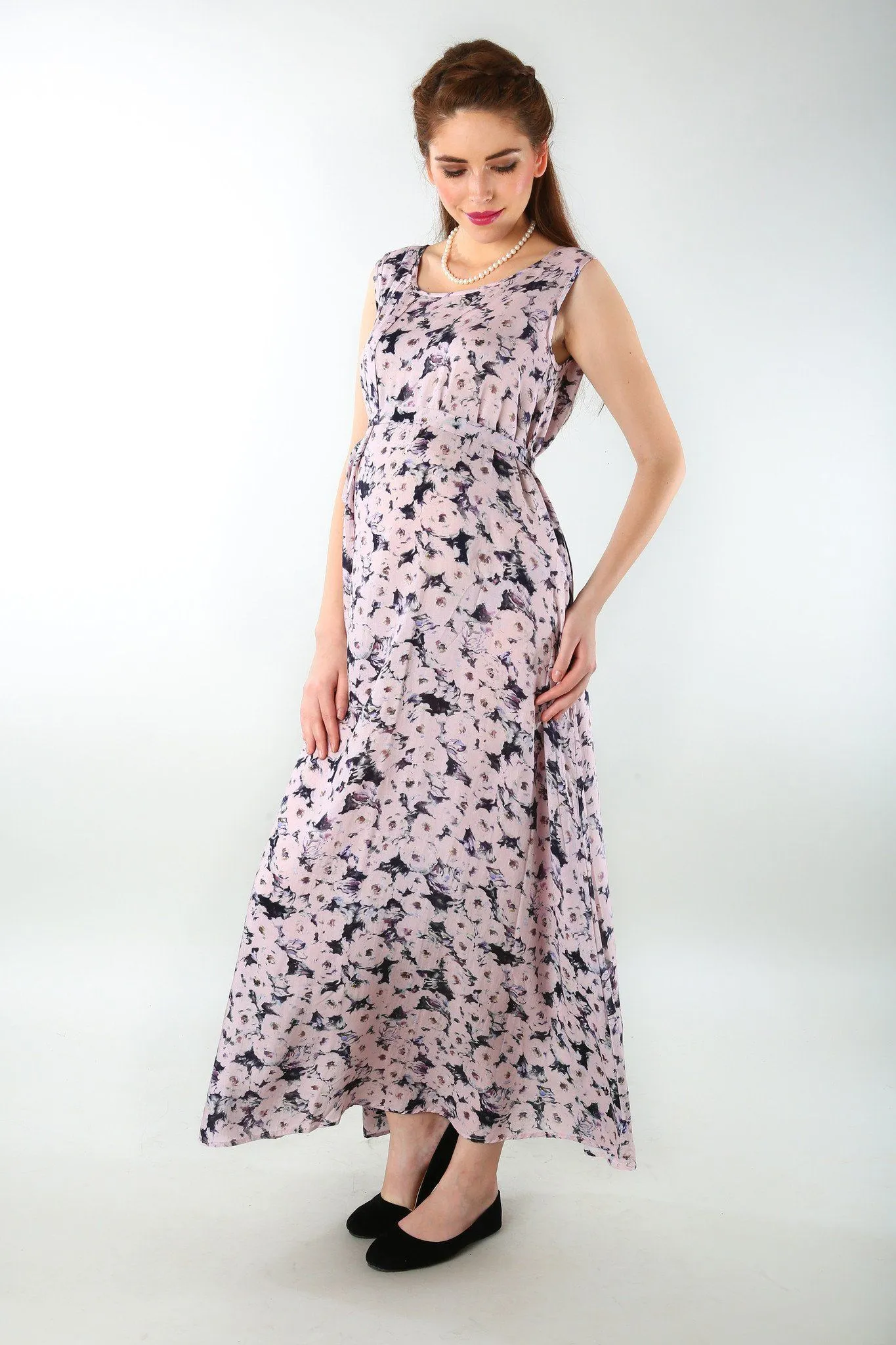 Cameo Pink Flair Maternity Dress