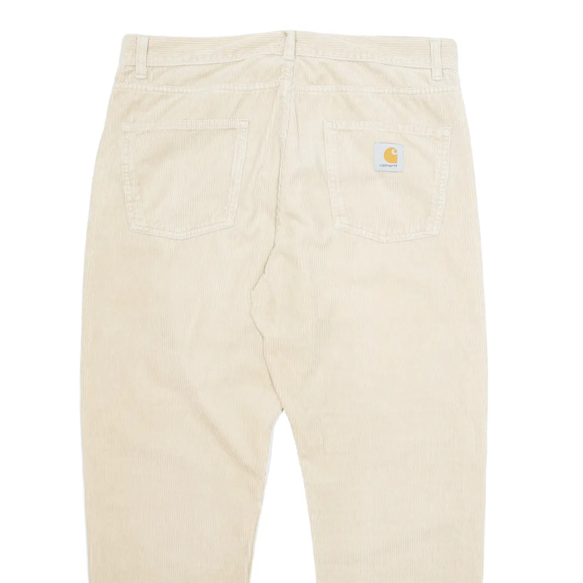 CARHARTT Mens Corduroy Trousers Beige Regular Tapered W34 L28