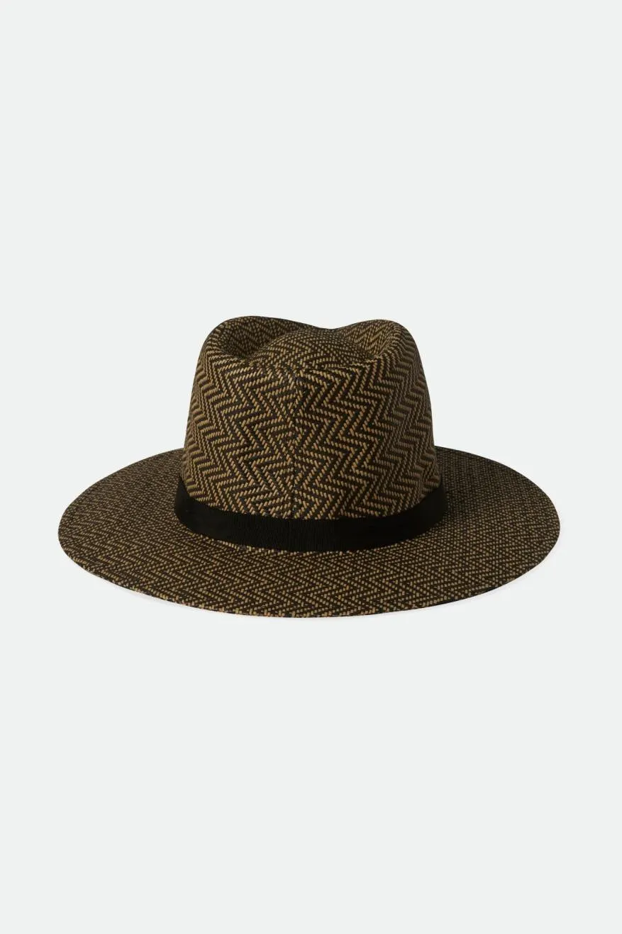 Carolina Straw Packable Hat - Black/Natural