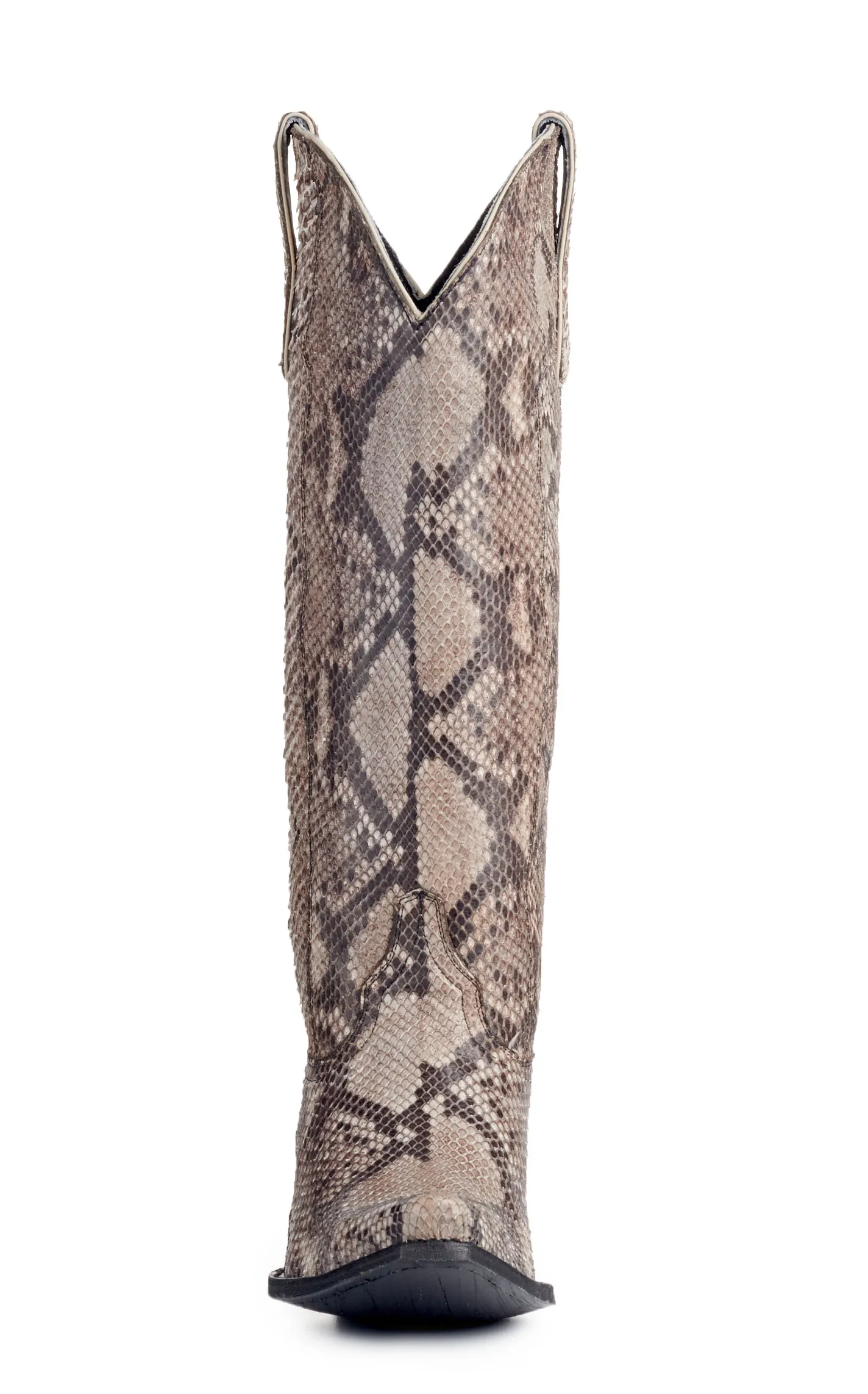 Cavender's Women's Natural Python Snip Toe Exotic Cowboy Boot